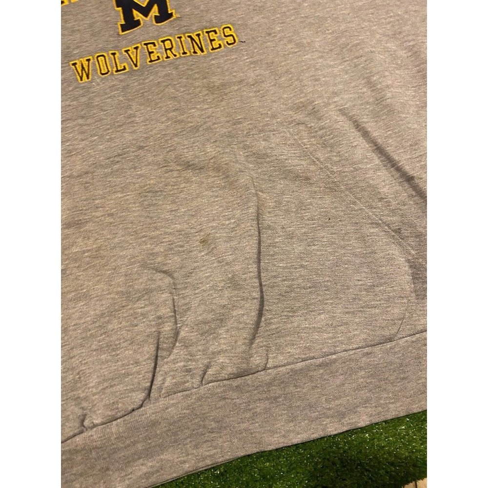 Vintage Cadre Athletic Michigan Wolverines arch hoodie sweatshirt XXL XL gray - Picture 7 of 13